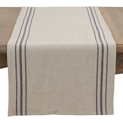 saro lifestyle 1117 Striped Linen Runner