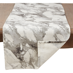 Saro Lifestyle 1124 Marble Print Runner