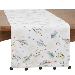 saro lifestyle 1132 Christmas Foliage Runner