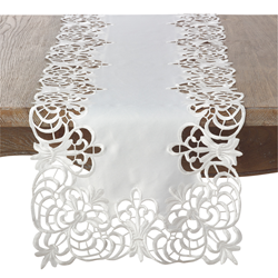 saro lifestyle 114 Cutwork Design Runner