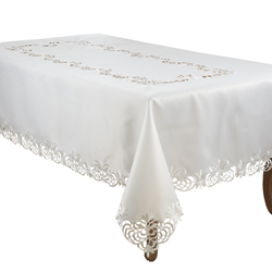 Saro Lifestyle 114 Cutwork Design Tablecloth