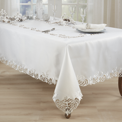 Saro Lifestyle 114 Cutwork Design Tablecloth