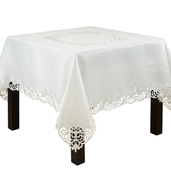 saro lifestyle 114 Cutwork Design Tablecloth