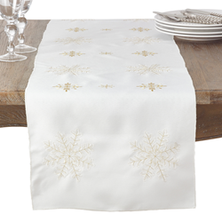 Saro Lifestyle 116 Snowflake Design Runner