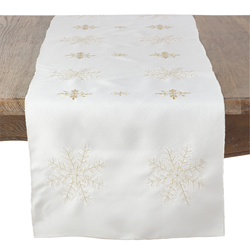 saro lifestyle 116 Snowflake Design Runner