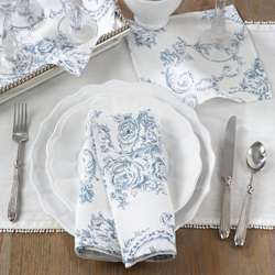 Saro Lifestyle 1162 Toile Floral Napkin