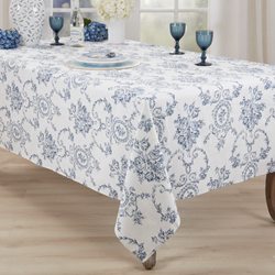 Saro Lifestyle 1162 Toile Floral Tablecloth