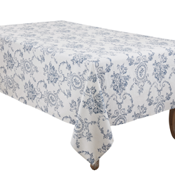 saro lifestyle 1162 Toile Floral Tablecloth