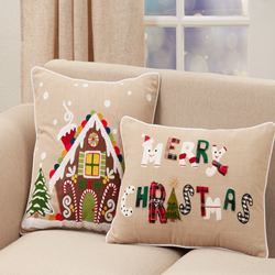 Saro Lifestyle 1171 Gingerbread House Pillow