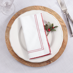 Saro Lifestyle 1187 Embroidered Border Napkin