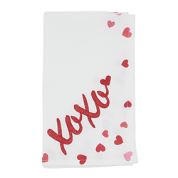 saro lifestyle 1196 Embroidered XOXO Napkin