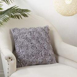 Saro Lifestyle 1219 Felt Flower Pillow