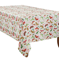 saro lifestyle 1228 Christmas Stockings Tablecloth