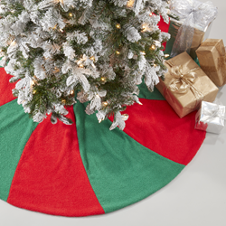 saro lifestyle 1239 Candy Cane Tree Skirt