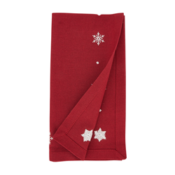 Saro Lifestyle 1252 Embroidered Snowflake Napkin