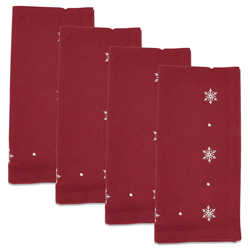Saro Lifestyle 1252 Embroidered Snowflake Napkin