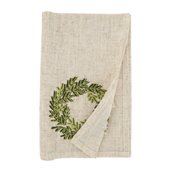 Saro Lifestyle 1262 Embroidered Wreath Napkin