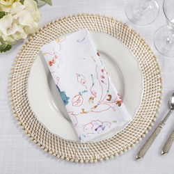 Saro Lifestyle 13010 Printed Floral Design Napkin