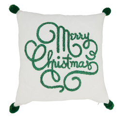 saro lifestyle 1323 Merry Christmas Pillow