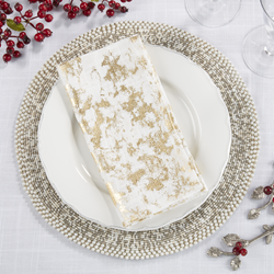 Saro Lifestyle 1385 Foil Print Design Napkin