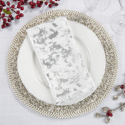 Saro Lifestyle 1385 Foil Print Design Napkin