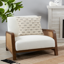 Saro Lifestyle 1495 Stripe Woven Pillow