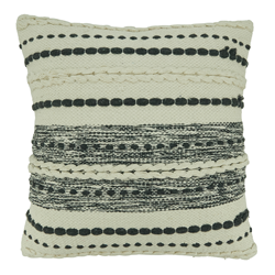 saro lifestyle 1495 Stripe Woven Pillow