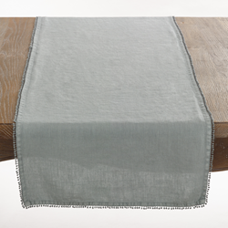 saro lifestyle 15062 Pompom Design Runner