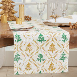 Saro Lifestyle 151 Christmas Trees Runner