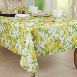 Saro Lifestyle 1528 Printed Lemon Tablecloth