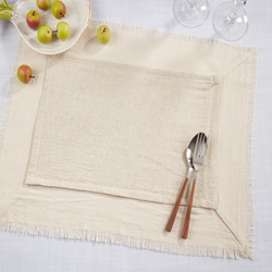 Saro Lifestyle 1588 Double Layer Fringe Placemat