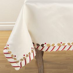 Saro Lifestyle 1633 Candy Cane Tablecloth