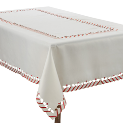 saro lifestyle 1633 Candy Cane Tablecloth