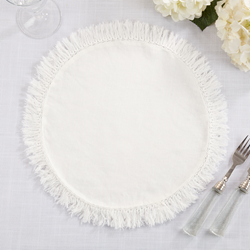 Saro Lifestyle 1688 Stonewashed Fringe Placemat
