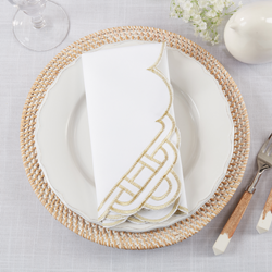 Saro Lifestyle 1729 Braid Emroidered Napkin