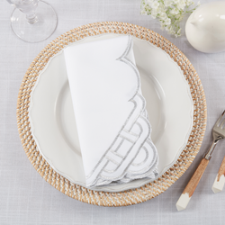 Saro Lifestyle 1729 Braid Emroidered Napkin