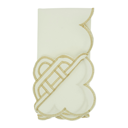 saro lifestyle 1729 Braid Emroidered Napkin
