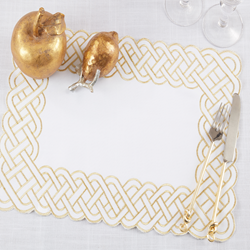 Saro Lifestyle 1729 Braid Emroidered Placemat