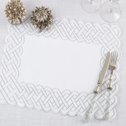 Saro Lifestyle 1729 Braid Emroidered Placemat