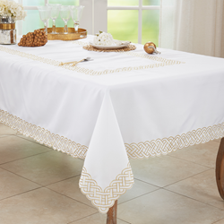 Saro Lifestyle 1729 Braid Emroidered Tablecloth