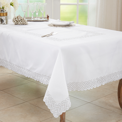 Saro Lifestyle 1729 Braid Emroidered Tablecloth