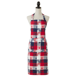 saro lifestyle 1776 Americana Checkered Apron