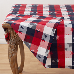 Saro Lifestyle 1776 Americana Checkered Tablecloth