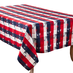 saro lifestyle 1776 Americana Checkered Tablecloth