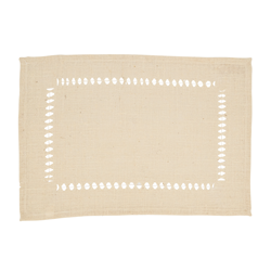 saro lifestyle 1900 Jute Hemstitch Placemat