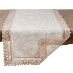 Saro Lifestyle 1916 Jacquard Lace Trim Runner
