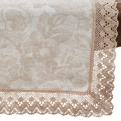 Saro Lifestyle 1916 Jacquard Lace Trim Runner