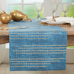 Saro Lifestyle 2009 Foil Print Dash Line Runner