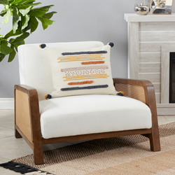 Saro Lifestyle 2054 Fringe Lace Appliqué Pillow