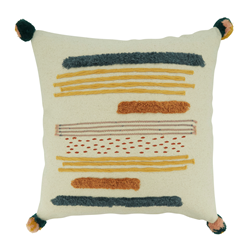 saro lifestyle 2054 Fringe Lace Appliqué Pillow